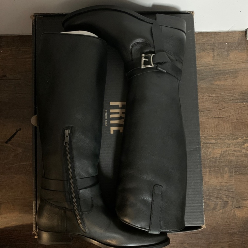 NWT Frye Melissa Knotted Tall Leather Riding Boot - Picture 9 of 12